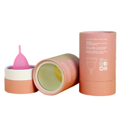 Papierröhrchenverpackung für Menstruationstassen mit Fenster, recycelbarer Röhrchen für die Körperpflege