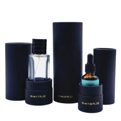 30 ml 50 ml 100 ml schwarze Kraftkarton-Papierröhrchen-Parfümflasche mit EVA-Einsatz