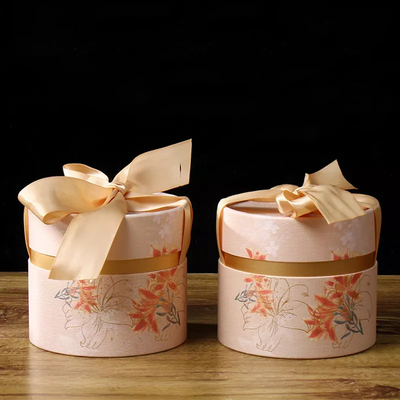 Kundenspezifische elegante Rohr-Kasten mit Band-Geschenk-Verpackungs-Kasten-Hochzeits-Süßigkeits-Verpackungs-Rohr
