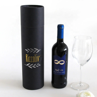 Glatte Laminierung der Zylinder-Wein-Geschenkboxen, die Aluminiumfolie zeichnet