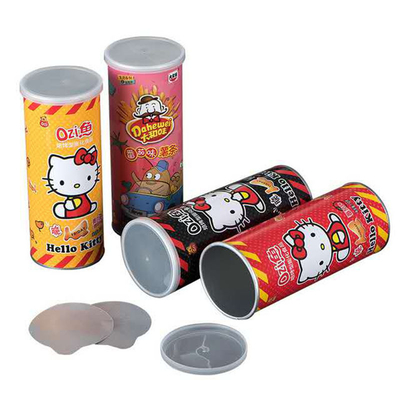 Benutzerdefinierte Papierröhre Lebensmittelverpackung Aluminiumfolie Inline-Kartoffelchip-Snackbehälter