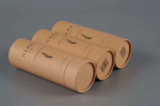 120ml Body Lotion Tube Packaging, runder Behälter aus Recyclingpapier für die Hautpflege
