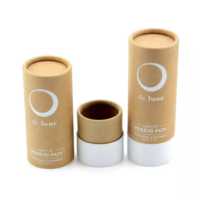 30 ml ätherisches Öl Kraftpapier Tube Verpackung benutzerdefiniertes Logo Kosmetikverpackungsbox