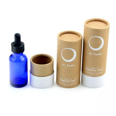 30 ml ätherisches Öl Kraftpapier Tube Verpackung benutzerdefiniertes Logo Kosmetikverpackungsbox