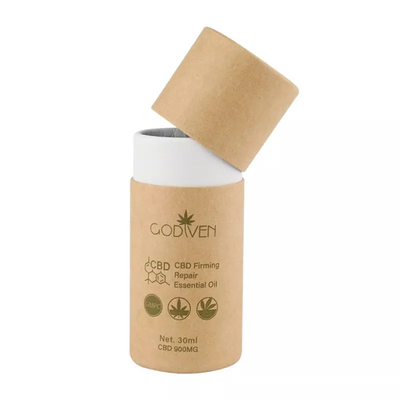 Benutzerdefinierte CBD ätherisches Öl Craft Paper Tube Verpackung Kosmetische runde Papiertube Verpackung