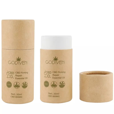 Benutzerdefinierte CBD ätherisches Öl Craft Paper Tube Verpackung Kosmetische runde Papiertube Verpackung