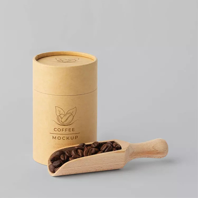 Kundenspezifischer Logo Cylinder Food Packaging, Kraftpapier-Röhrenverpackung für Kaffeebohne