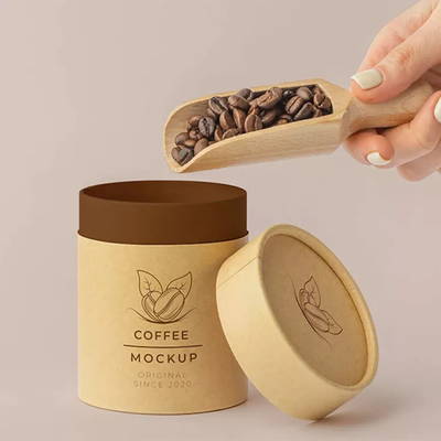 Kundenspezifischer Logo Cylinder Food Packaging, Kraftpapier-Röhrenverpackung für Kaffeebohne