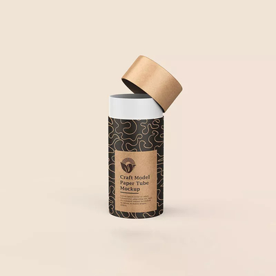 Biologisch abbaubarer Kaffee-Bean Packaging Cylinder Round Paper-Behälter leeren sich