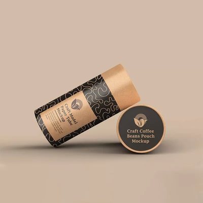 Biologisch abbaubarer Kaffee-Bean Packaging Cylinder Round Paper-Behälter leeren sich