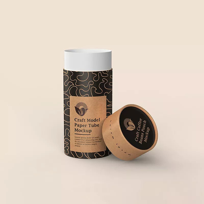 Biologisch abbaubarer Kaffee-Bean Packaging Cylinder Round Paper-Behälter leeren sich