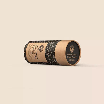Biologisch abbaubarer Kaffee-Bean Packaging Cylinder Round Paper-Behälter leeren sich