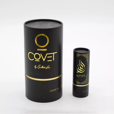 Kundenspezifisches Goldstempeln Logo Cosmetic Paper Tube Packaging für Parfüm-Kerze