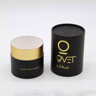 Kundenspezifisches Goldstempeln Logo Cosmetic Paper Tube Packaging für Parfüm-Kerze