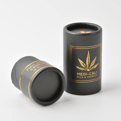 CBD Ätherisches Öl Papierrohr Goldstempeldruck Kartonzylinder