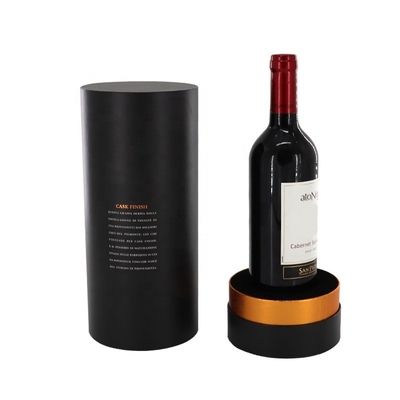 Matt Black Cardboard Wine Tube Multiusage steifes LuxusoDM verfügbar