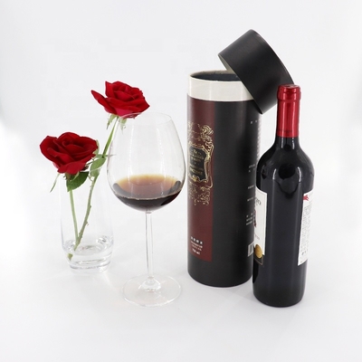 Matt Black Cardboard Wine Tube Multiusage steifes LuxusoDM verfügbar
