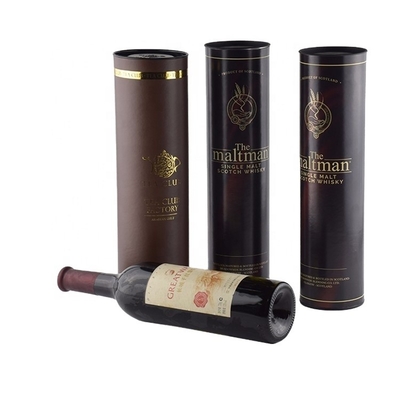 Matt Black Cardboard Wine Tube Multiusage steifes LuxusoDM verfügbar