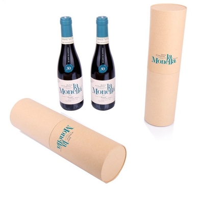 CMYK runzelte Wein-Geschenkboxen, Champagne Wine Tube Gift Box