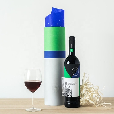 CMYK-Wein-Flaschen-Darstellungs-Kasten, Zylinder-Pappwein-Kästen