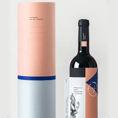 CMYK-Wein-Flaschen-Darstellungs-Kasten, Zylinder-Pappwein-Kästen