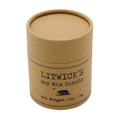 Papier-Zylinder der Kerzen-3.5oz, der kundenspezifischen Logo Kraft Paper Tube Boxes verpackt