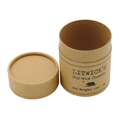 Papier-Zylinder der Kerzen-3.5oz, der kundenspezifischen Logo Kraft Paper Tube Boxes verpackt