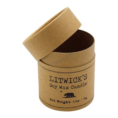 Papier-Zylinder der Kerzen-3.5oz, der kundenspezifischen Logo Kraft Paper Tube Boxes verpackt