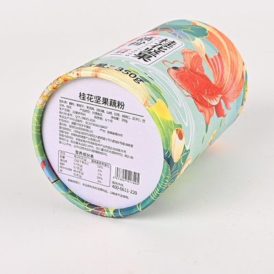 Zylinder-Pappröhre-Verpacken der Lebensmittel mit Zinnblech-Deckel UVcoated