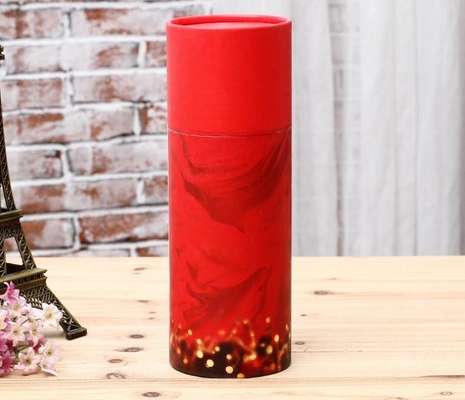 Samt-Kissen-Papierrohr Pen Holder, prägeartige Pappzylinder mit Deckeln